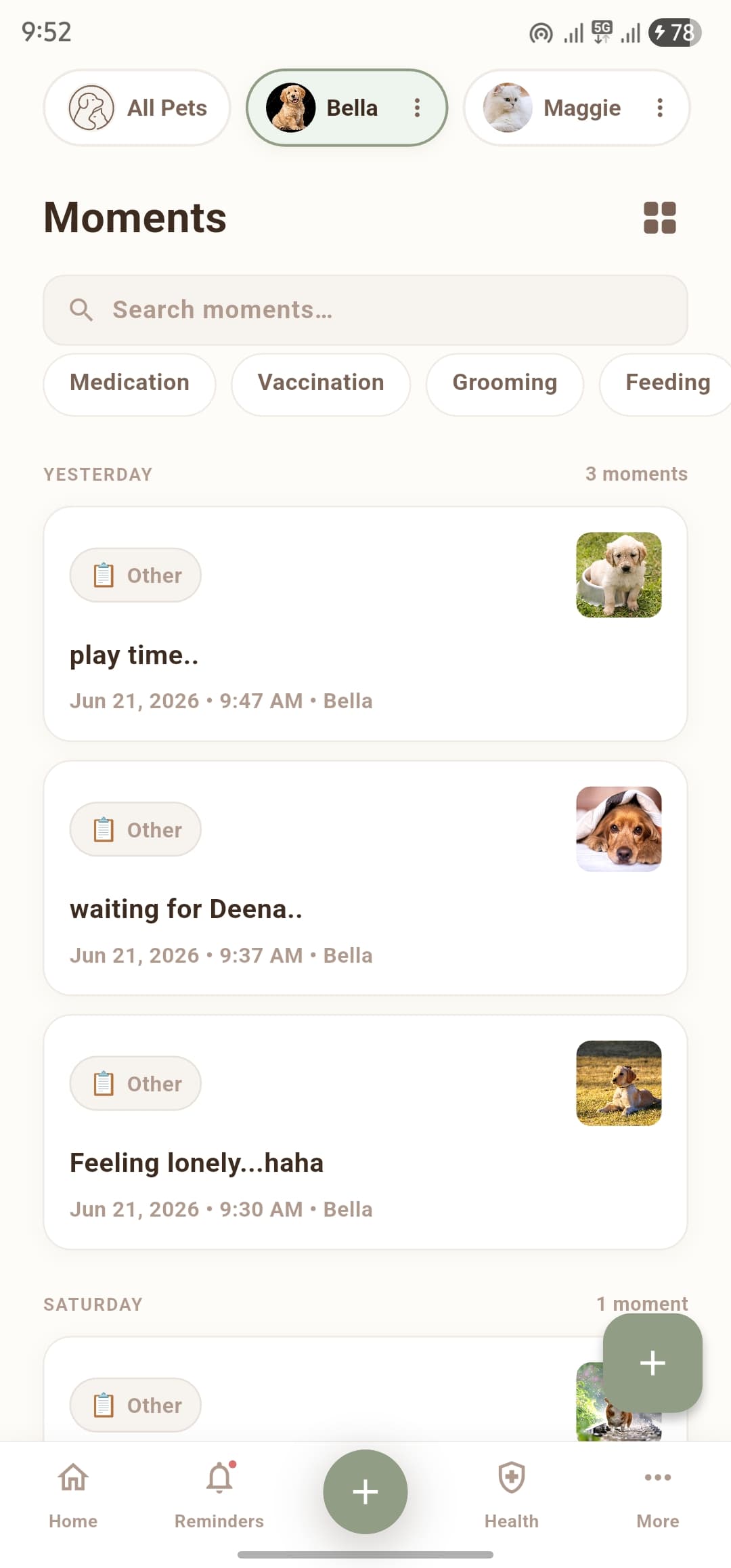 Capture Every Moment of Their Life — Setiora app screen